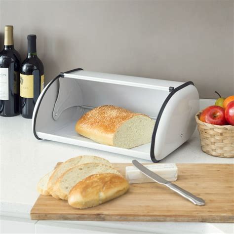 white metal bread box|metal bread box walmart.